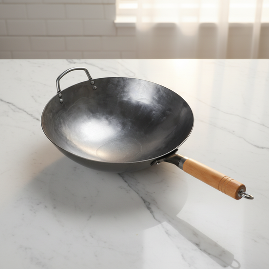 Wok overhead angle